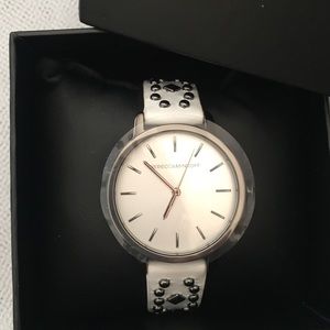 Rebecca Minkoff Studded White Watch